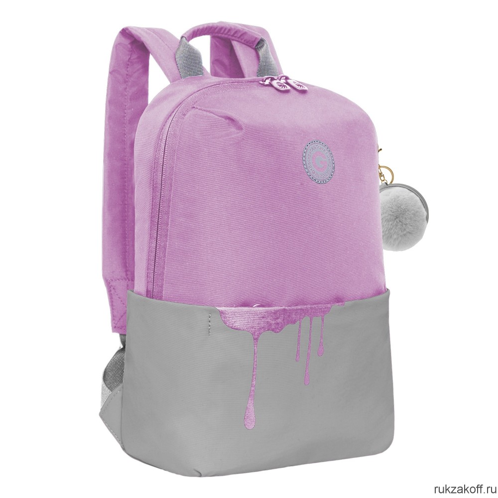 Рюкзак GRIZZLY RXL-320-2 розовый - серый