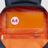 Рюкзак школьный GRIZZLY RB-354-3 синий - оранжевый