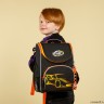 Рюкзак школьный с мешком GRIZZLY RAm-385-5/2 (/2 черный - оранжевый)