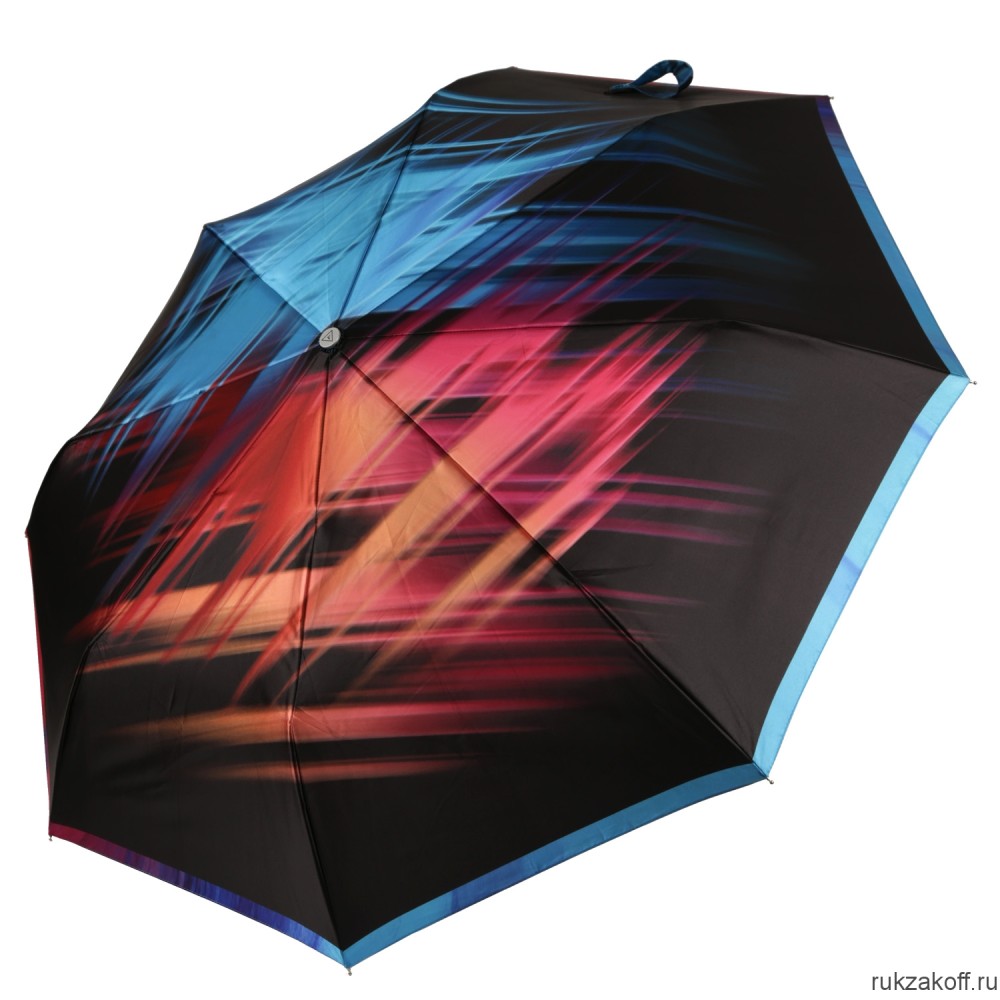 Женский зонт Fabretti UFLS0044-6 облегченный,  автомат, 3 сложения, сатин оранжевый
