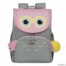 Рюкзак школьный с мешком GRIZZLY RAm-284-3/2 (/2 серый - розовый)