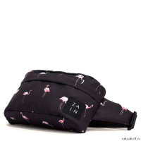 Поясная сумка Zain Print с фламинго черная