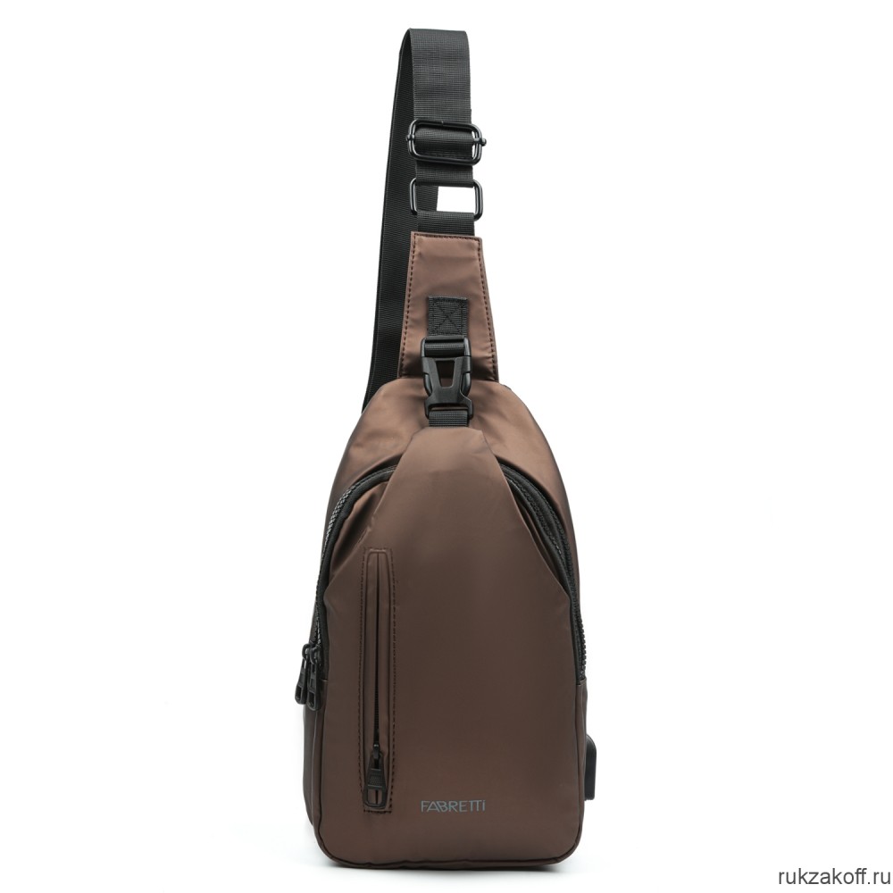 Однолямочный рюкзак FABRETTI 1037-12 коричневый