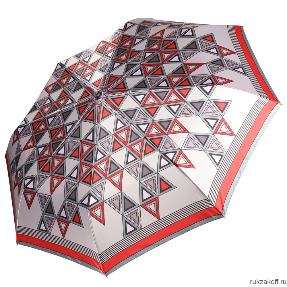 Женский зонт Fabretti UFS0038-4 автомат, 3 сложения, сатин красный