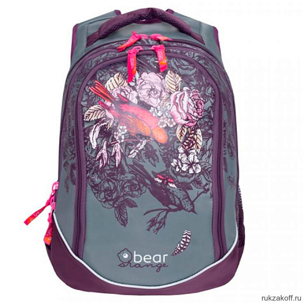 Школьный рюкзак Orange Bear V-62 Flowers фиолетовый