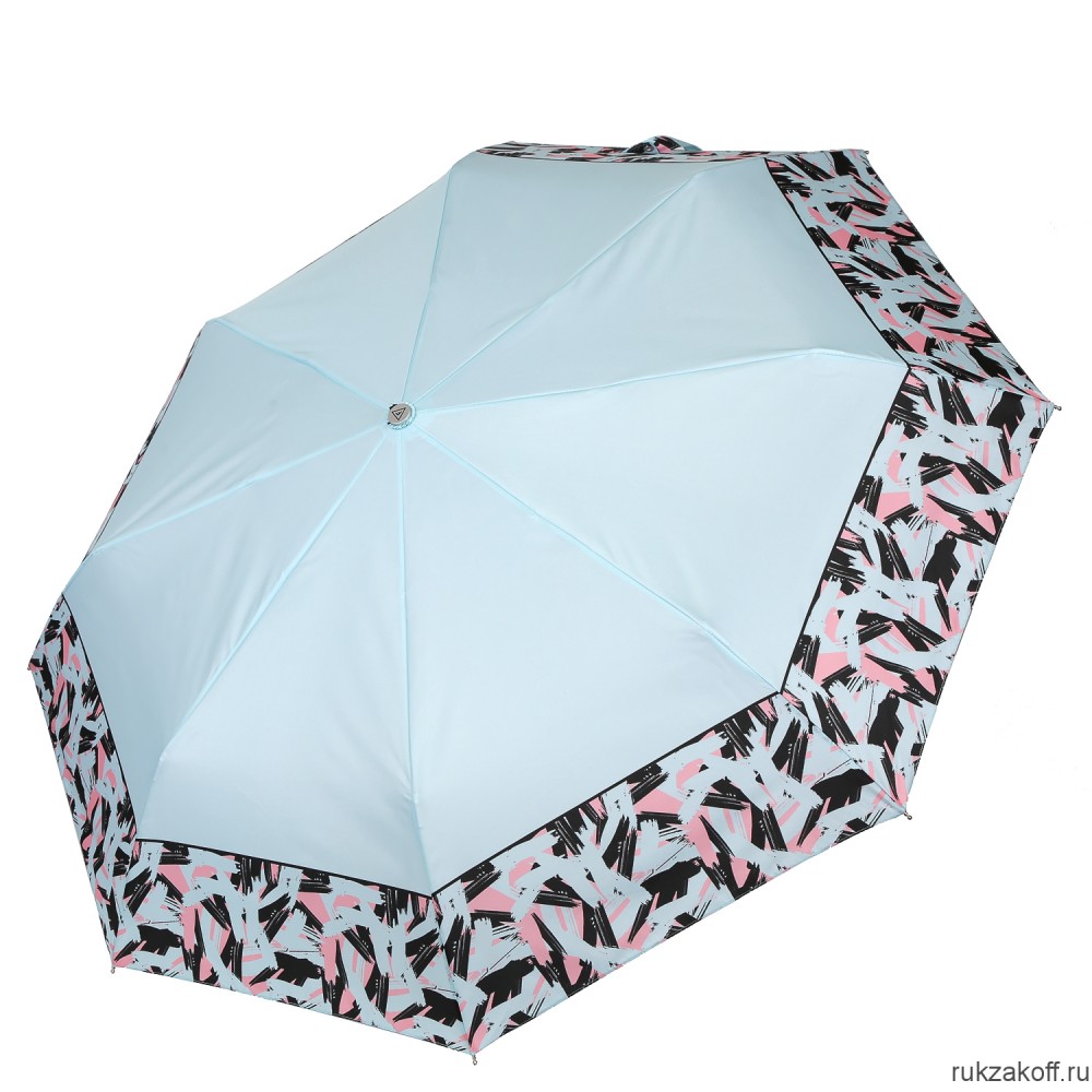 Женский зонт Fabretti L-20275-5 облегченный автомат, 3 сложения, эпонж розовый