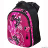 Школьный рюкзак-ранец Hummingbird черного цвета с ярким розовым принтом для девочек