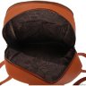 Женский кожаный рюкзак Orsoro d-439 песочный