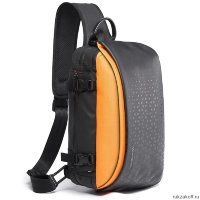 Однолямочный рюкзак Tangcool TC22027 Чёрный/Оранжевый