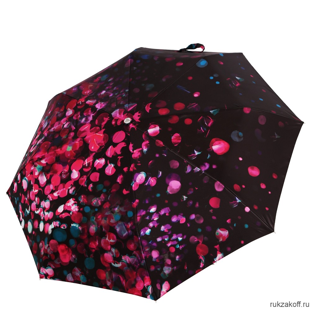 Женский зонт Fabretti UFLS0005-5 облегченный автомат, 3 сложения, сатин розовый