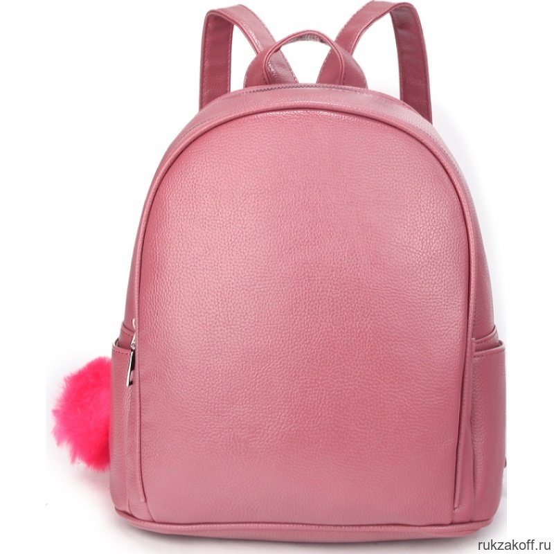 Женский кожаный рюкзак Orsoro d-438 розовый