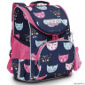 Рюкзак школьный с мешком Grizzly RAm-184-13  кошечки на синем