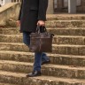 Мужская деловая сумка BRIALDI Virginia relief brown