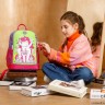 Рюкзак школьный GRIZZLY RG-363-1 фиолетовый - салатовый