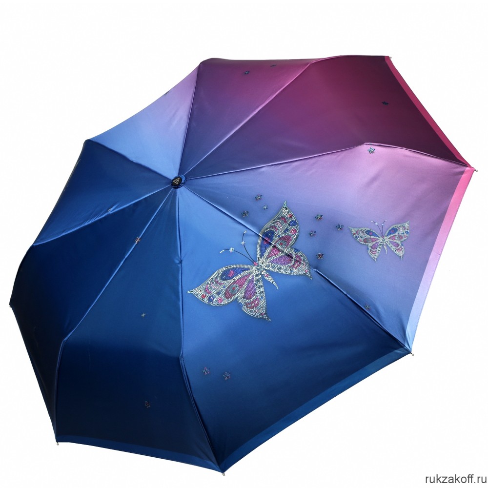 Женский зонт Fabretti S-20230-5 автомат, 3 сложения, сатин розовый