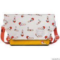 Женская сумка кросс боди плечевая Mr. Ace Homme M200163S01 светло-серый/желтый/красный