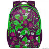 Женский городской рюкзак на молнии фиолетового цвета