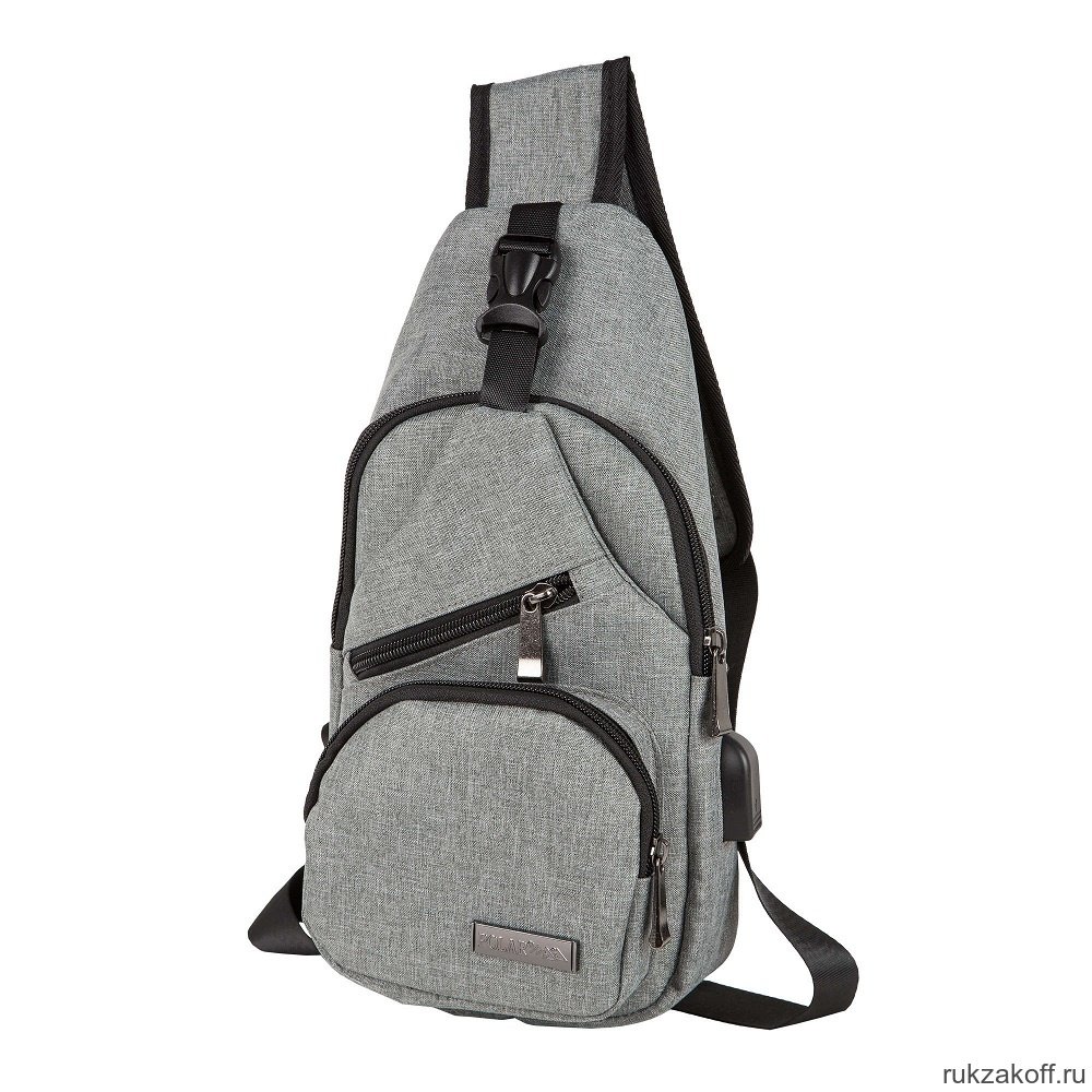 Однолямочный рюкзак Polar П0140 Серый