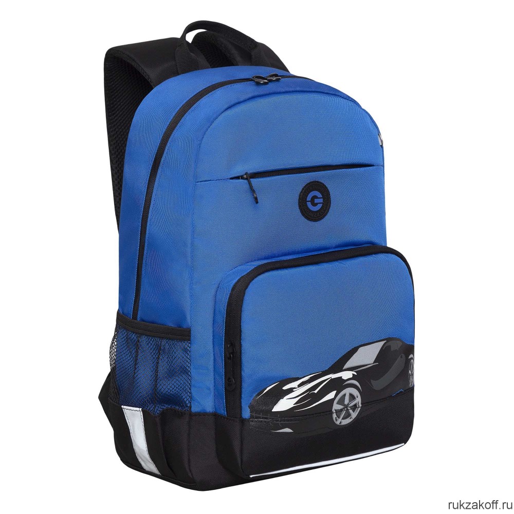 Рюкзак школьный GRIZZLY RB-355-1 черный - синий