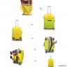 Чехол для чемодана Rainbow L желтый