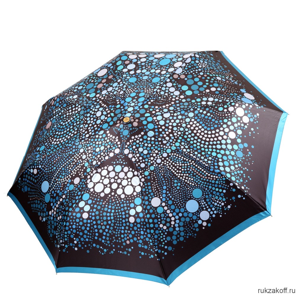 Женский зонт Fabretti L-20257-8 облегченный автомат, 3 сложения, сатин синий