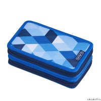 Пенал Herlitz Blue Cubes 31 предмет, 3 молнии