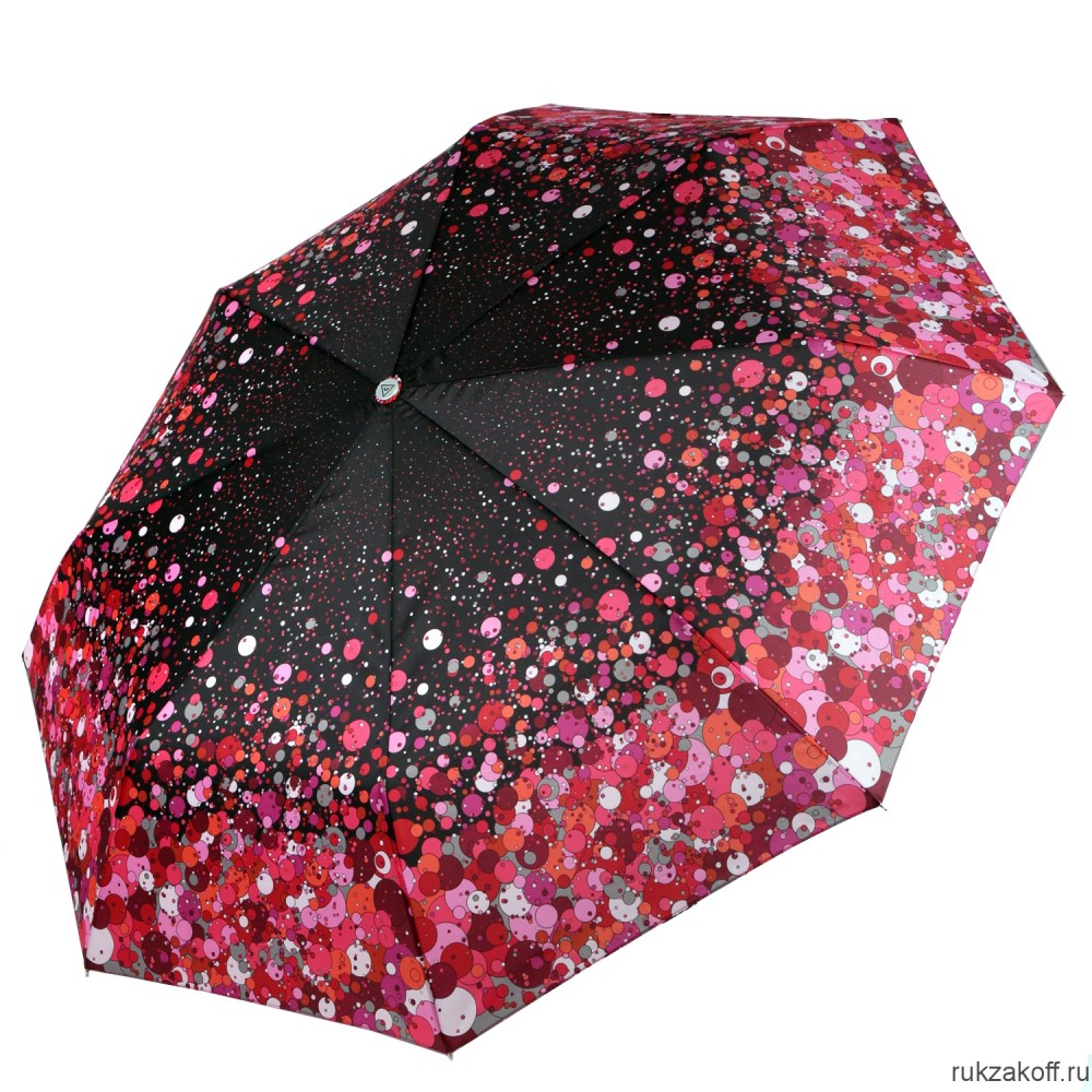 Женский зонт Fabretti UFLR0003-5 облегченный автомат, 3 сложения, эпонж розовый