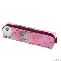 Пенал Цветы Пастель лилово-розовый С-5710