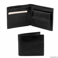 Портмоне Tuscany Leather (эксклюзивный бумажник с отделением для монет) Черный
