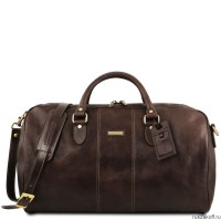 Дорожная сумка Tuscany Leather Lisbona (даффл большой размер) Темно-коричневый