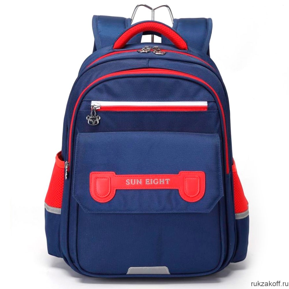 Рюкзак школьный Sun eight SE-90058 темно-синий/красный