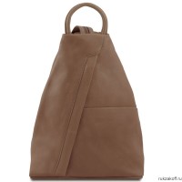 Женский рюкзак Tuscany Leather SHANGHAI Темный серо-коричневый