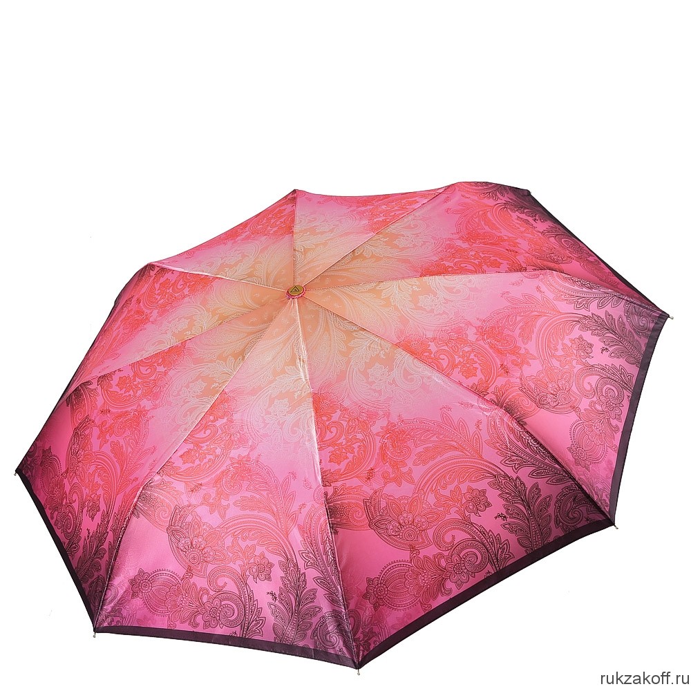 Женский зонт Fabretti L-18106-7 облегченный суперавтомат, 3 сложения, сатин розовый