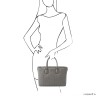 TL Bag - Женская сумка из мягкой кожи (Серый)