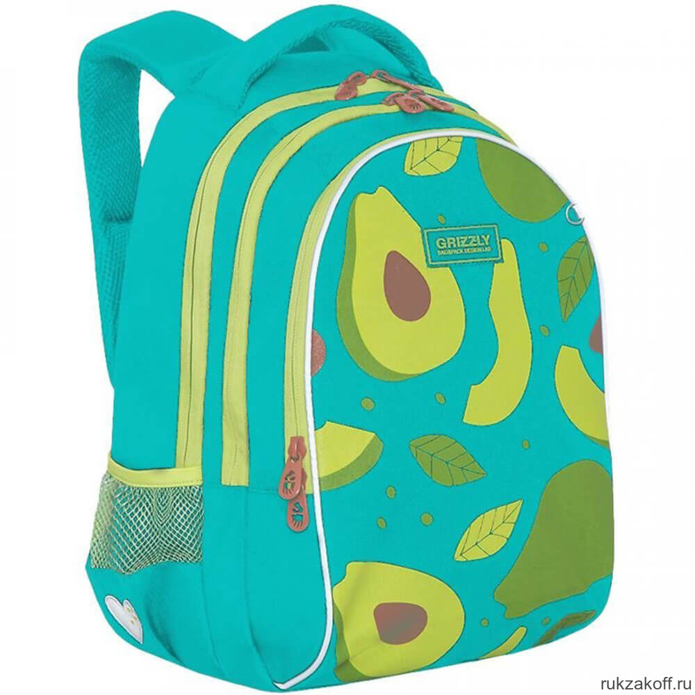 Рюкзак школьный Grizzly RG-168-1 голубой