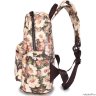 Женский кожаный рюкзак Orsoro d-461 цветы-маслом