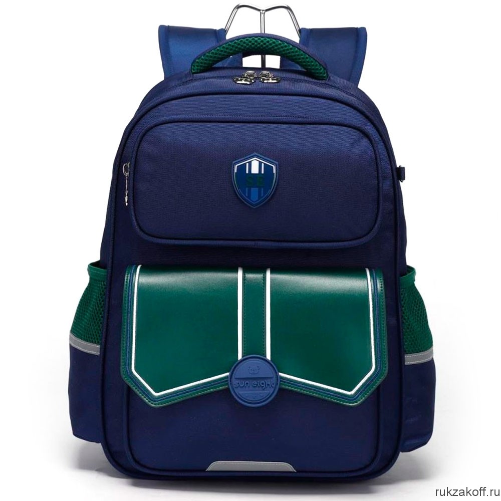 Рюкзак школьный Sun eight SE-22006 темно-синий/зеленый
