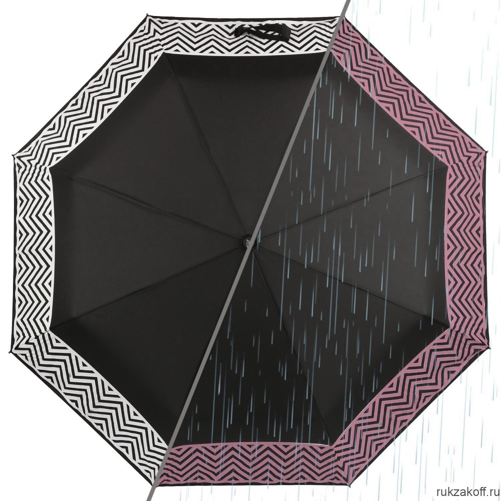 Женский зонт Fabretti UFW0004-5 автомат, 3 сложения, эпонж розовый