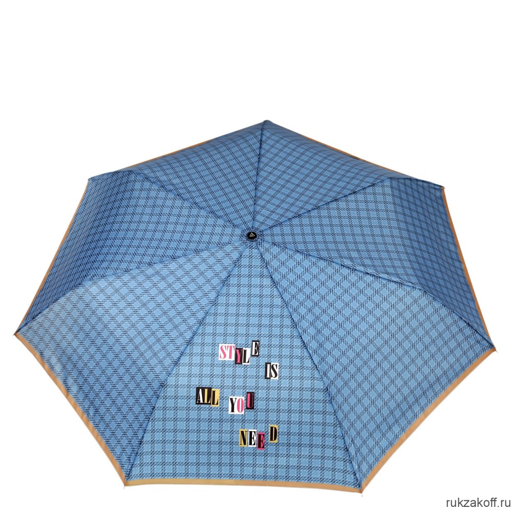 Женский зонт Fabretti P-20105-8 мини суперавтомат, 3 сложения,эпонж синий