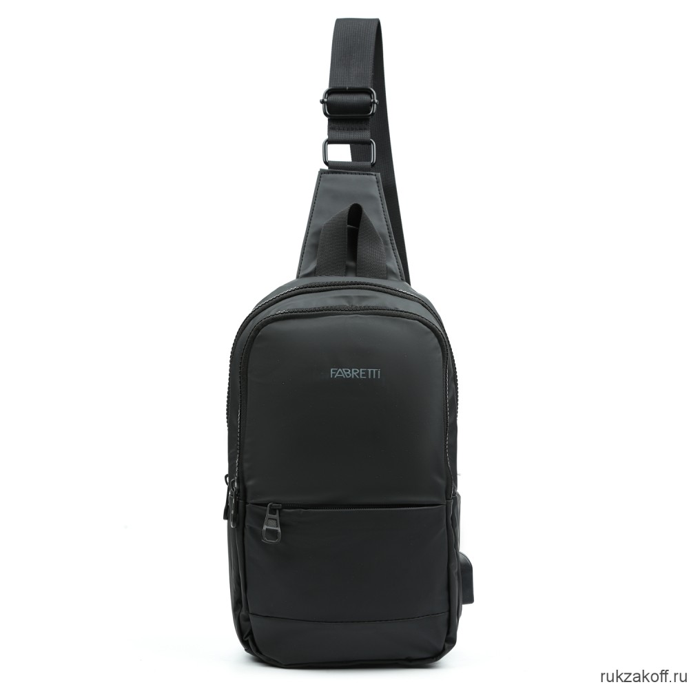 Однолямочный рюкзак Fabretti Y1002-2 чёрный