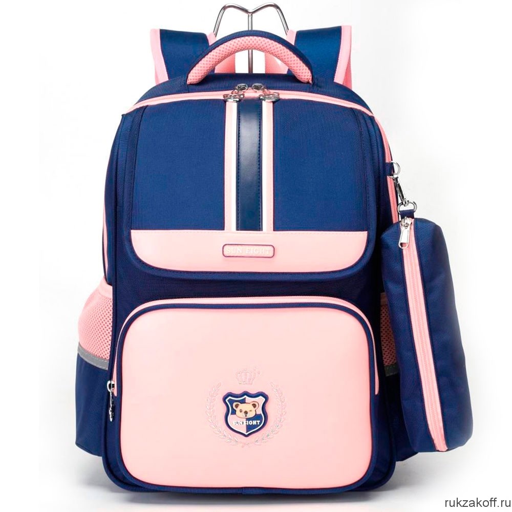 Рюкзак школьный Sun eight SE-22027 темно-синий/розовый